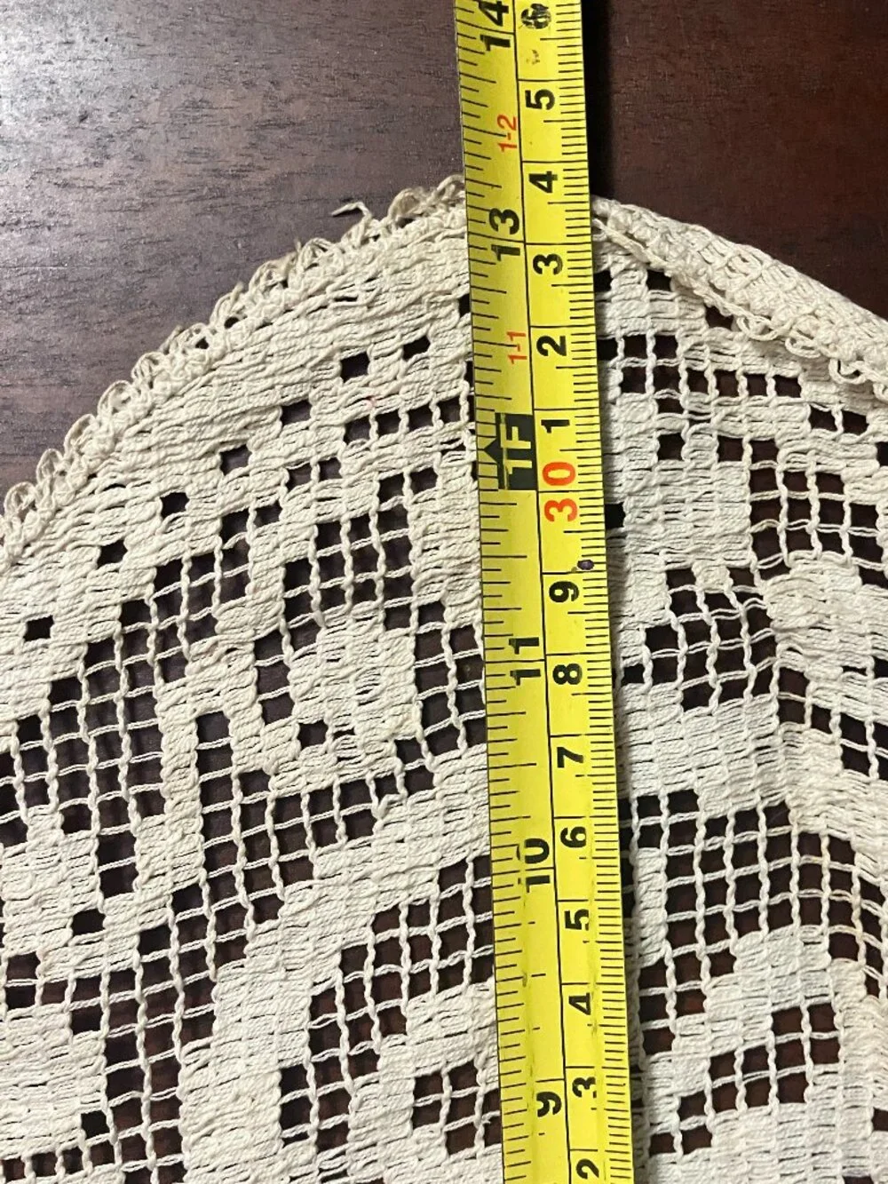 Set of 2 Vintage Filet Crochet Floral Lace Doilies